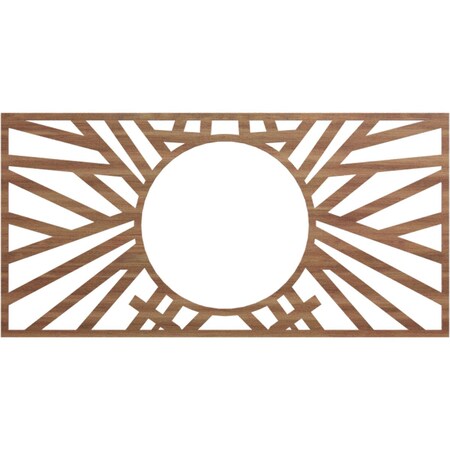 Hoover Wood Fretwork Pierced Ceiling Medallion, Walnut, 36W X 18H X 13 3/8ID X 1/4T